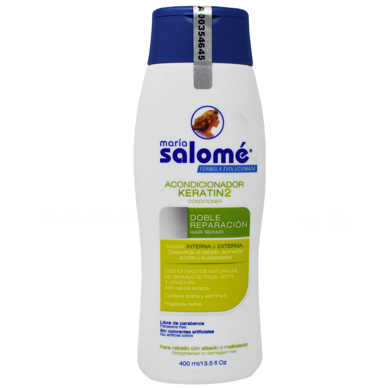 Maria Salome Keratin2 Hair Repair and Loss Prevention kit of Shampoo 13.5 fl.oz. - Conditioner 13.5fl.oz. - Lotion 11.8 fl.oz. Natural Products for Thinning Hair