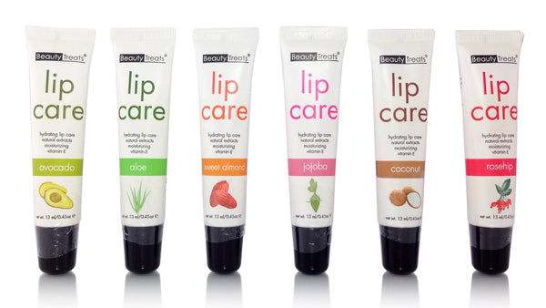 Beauty Treats Hydrating Lip Care with Natural Extracts Set of 6 Flavors 0.45oz each -  Bálsamo para labios