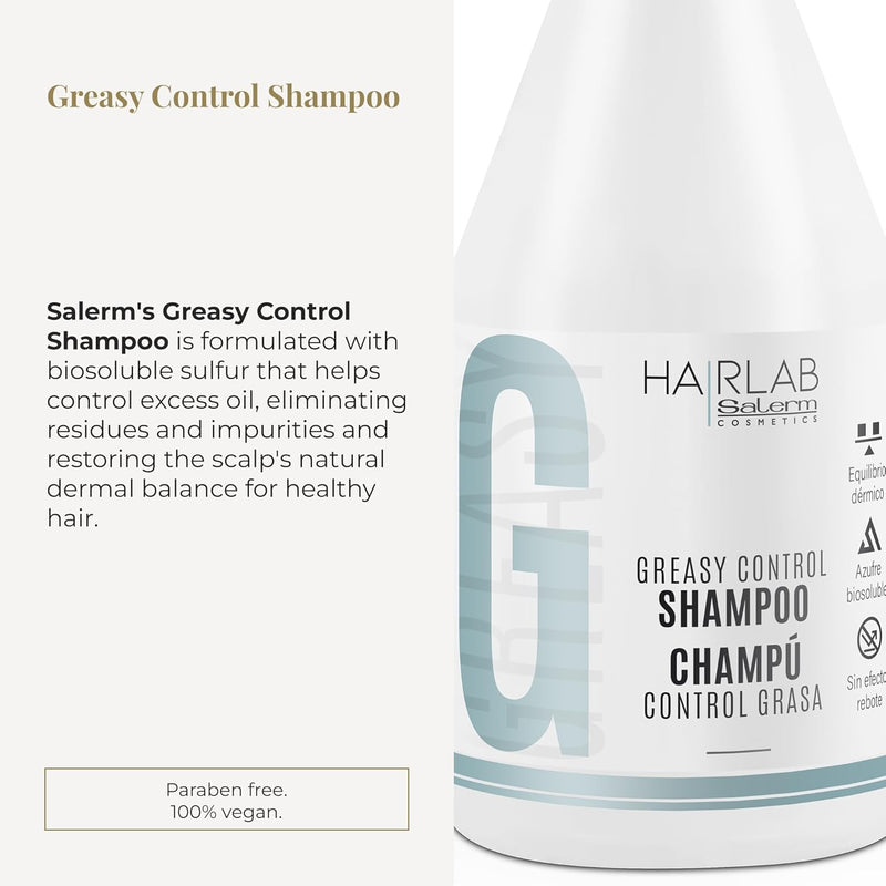 SALERM - Shampoo for Oily Hair - Greasy Control Hair Lab - 300 ml