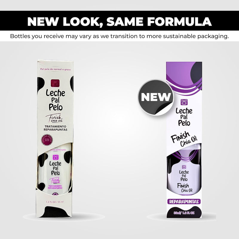 Leche Pal Pelo Finish Chia Hair Oil 1.2oz - Tratamiento de aceite reparador de puntas del cabello