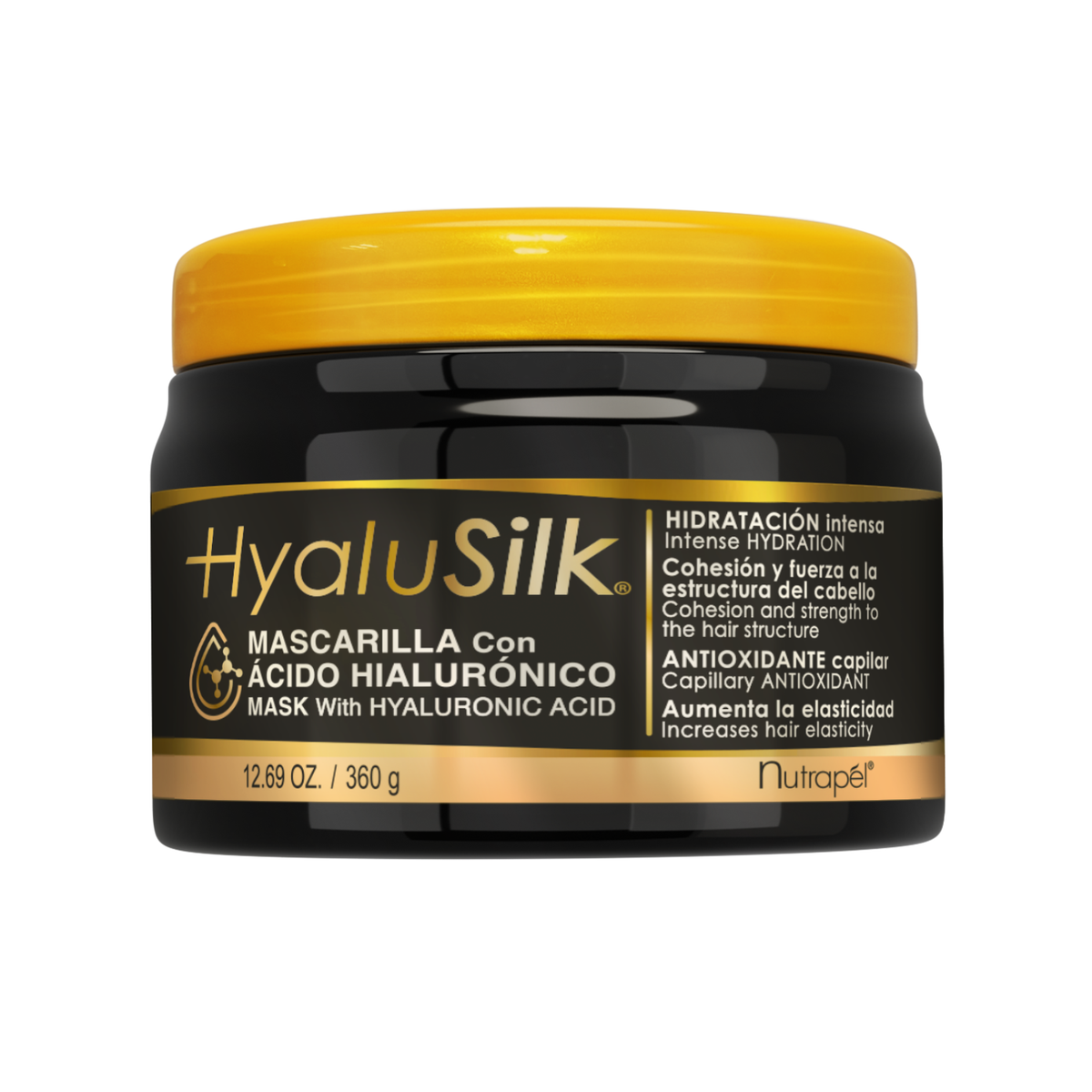 Nutrapel HYALUSILK MASK WITH HYALURONIC ACID 12.69 oz, Anti-aging Mask with Hyaluronic Acid.