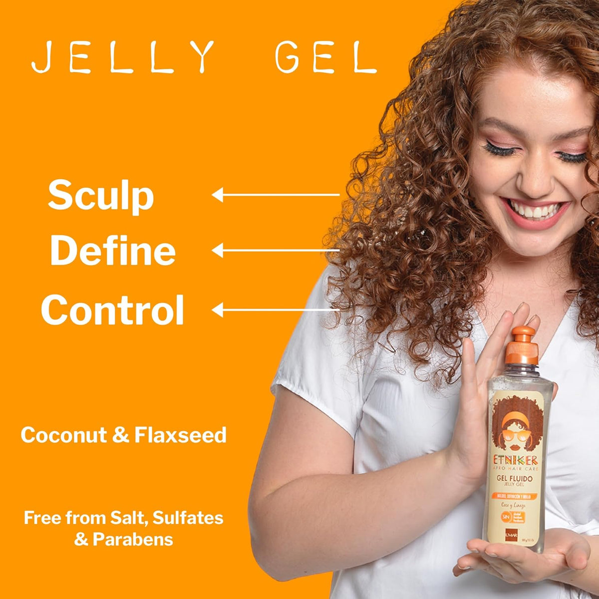 Etniker Kit for Curls: ETNIKER Jelly Gel and Curl Refresher Spray | Nourish, Define, and Revive with Coconut, Flaxseed, and Shea Butter | Silicone, Oil, and Paraben-Free | 2-piece set