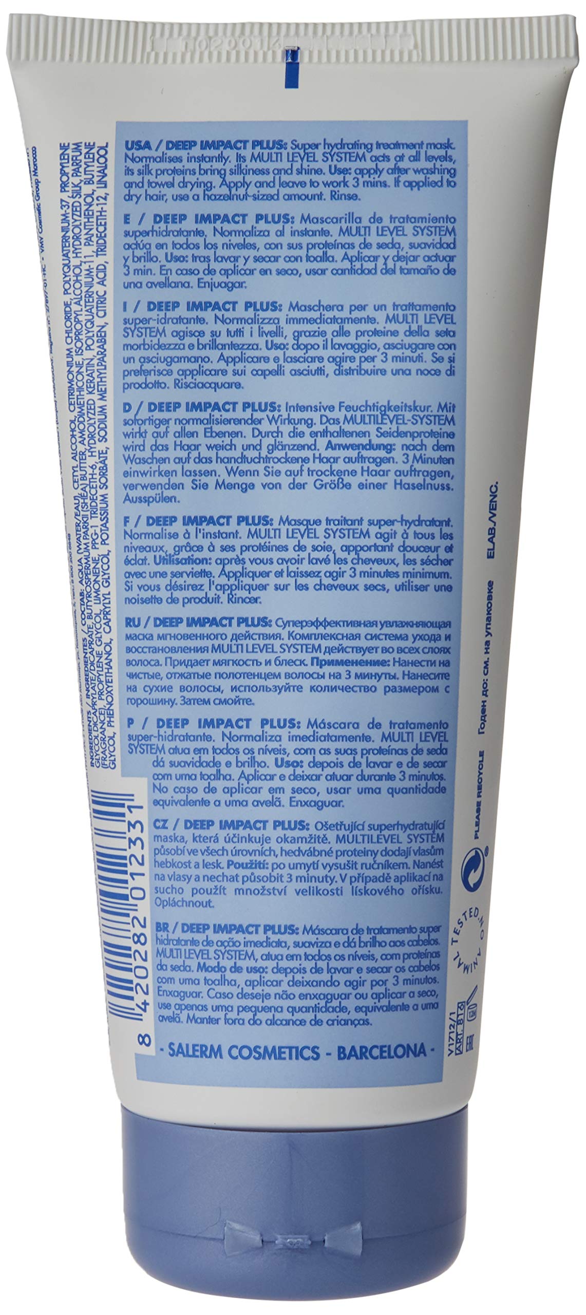 Salerm Cosmetics Keratin Shot Mask Deep Impact Plus 200ml