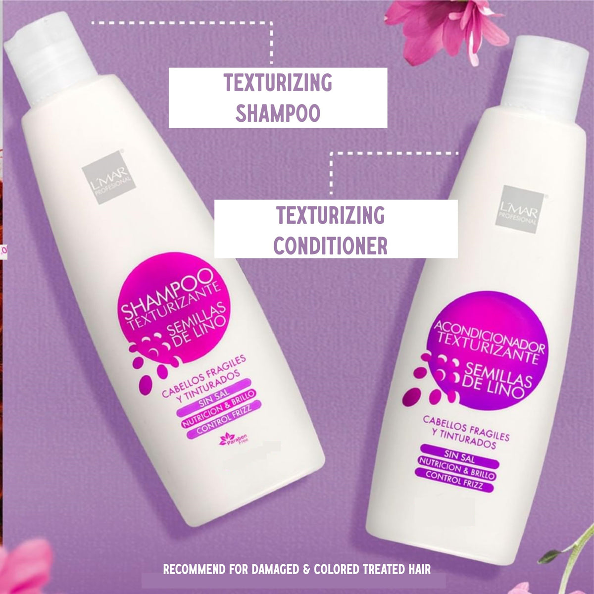 L'MAR Professional Flax Seeds Hair Shampoo + Conditioner kit 33.3oz.