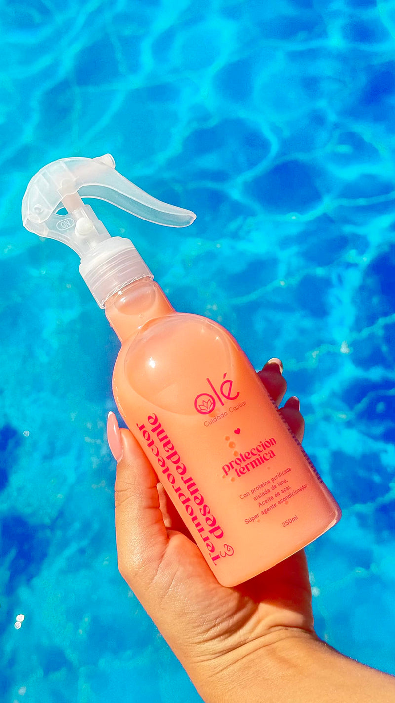 OLÉ Detangling Thermoprotector | Termoprotector capilar 250 ml, 100% Organic | Hair thermoprotector With Açaí Oil.