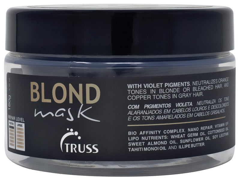 Truss Blond Hair Mask - Hydrating Violet Purple Toner Hair Mask Neutralizes Orange And Yellow Tones On Blonde, Bleached, And Gray Hair