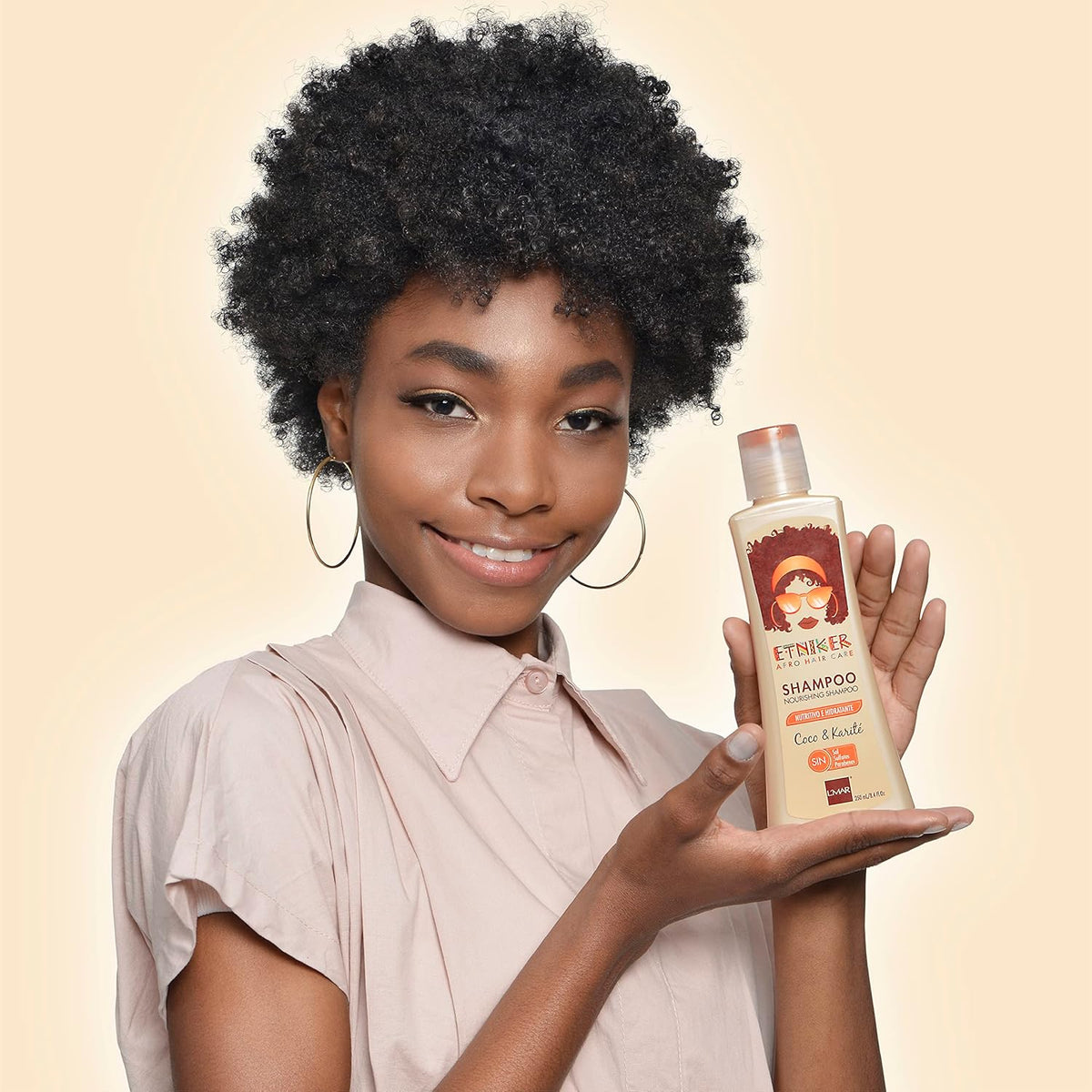 ETNIKER Nourishing Shampoo & Styling Cream Set | Afro-textured, Curly & Wavy hair | Cleanse, Hydrate, Nourish & Define | Coconut, Shea Butter & Monoi Tahiti | Free from Sulfates, Salt, Silicones
