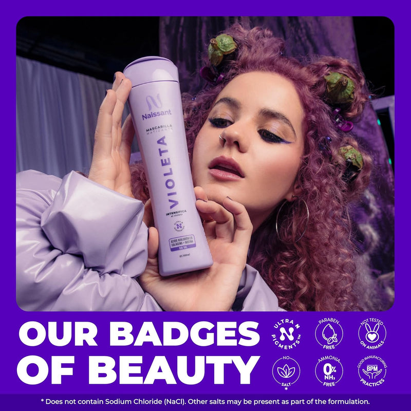 Naissant Violet Hair Toning Mask (Violeta) 10.1 Fl Oz