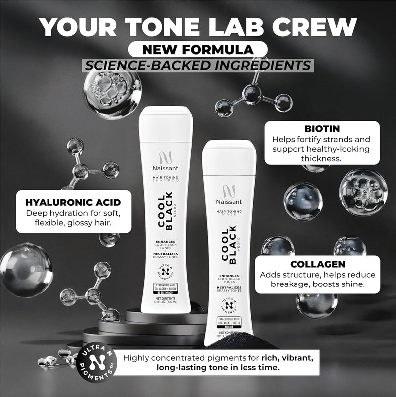 Naissant Cool Black Hair Toning Mask (Negro) 10.1 Fl