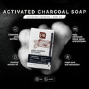 Pili Natural Activated Charcoal Detoxifying Soap Bars with Peppermint Oil (3 Pack) for Face and Body for Men, Women and Teens