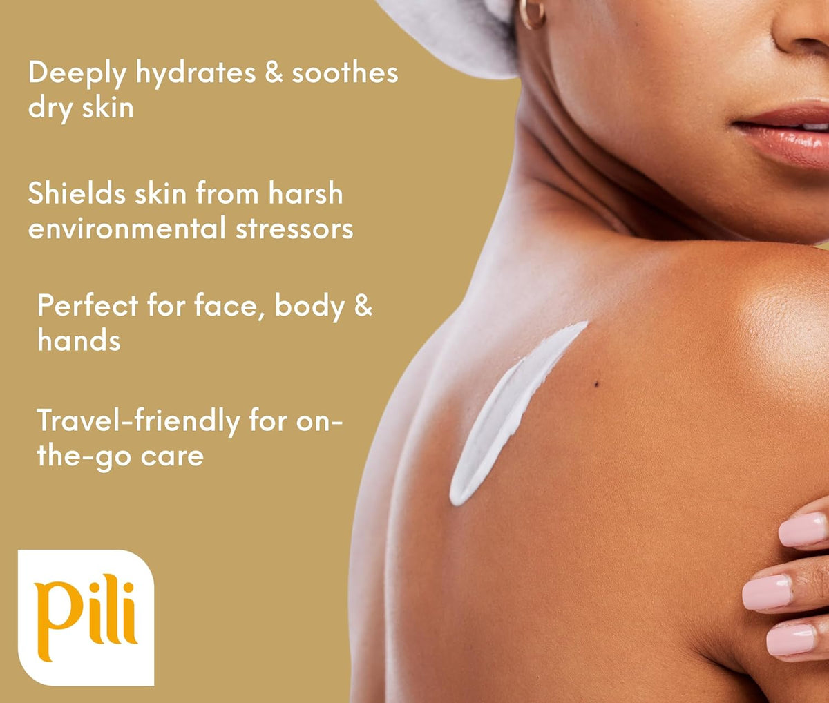 Pili Natural Calendula Cream - Moisturizing Cream for Rough, Dry, or Chapped Skin - Hydrating and Nurturing Skin Moisturizer - Unscented and Non-Greasy (2.5 oz)