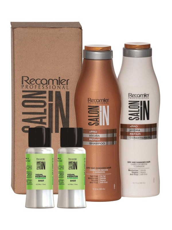 Recamier Professional Salon In +Pro Hydra Repair Hair Shampoo and Conditioner Kit + 2 Nano Keratine