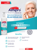 Almipro Syndet Skin Cleanser | Soap-free Moisturizing Body Wash with Aloe Vera & Oatmeal for Dry, delicate, sensitive Skin | Dermatologist Recommended | Bottle 16.9 fl. oz.