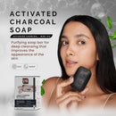 Pili Natural Activated Charcoal Detoxifying Soap Bars with Peppermint Oil (3 Pack) for Face and Body for Men, Women and Teens