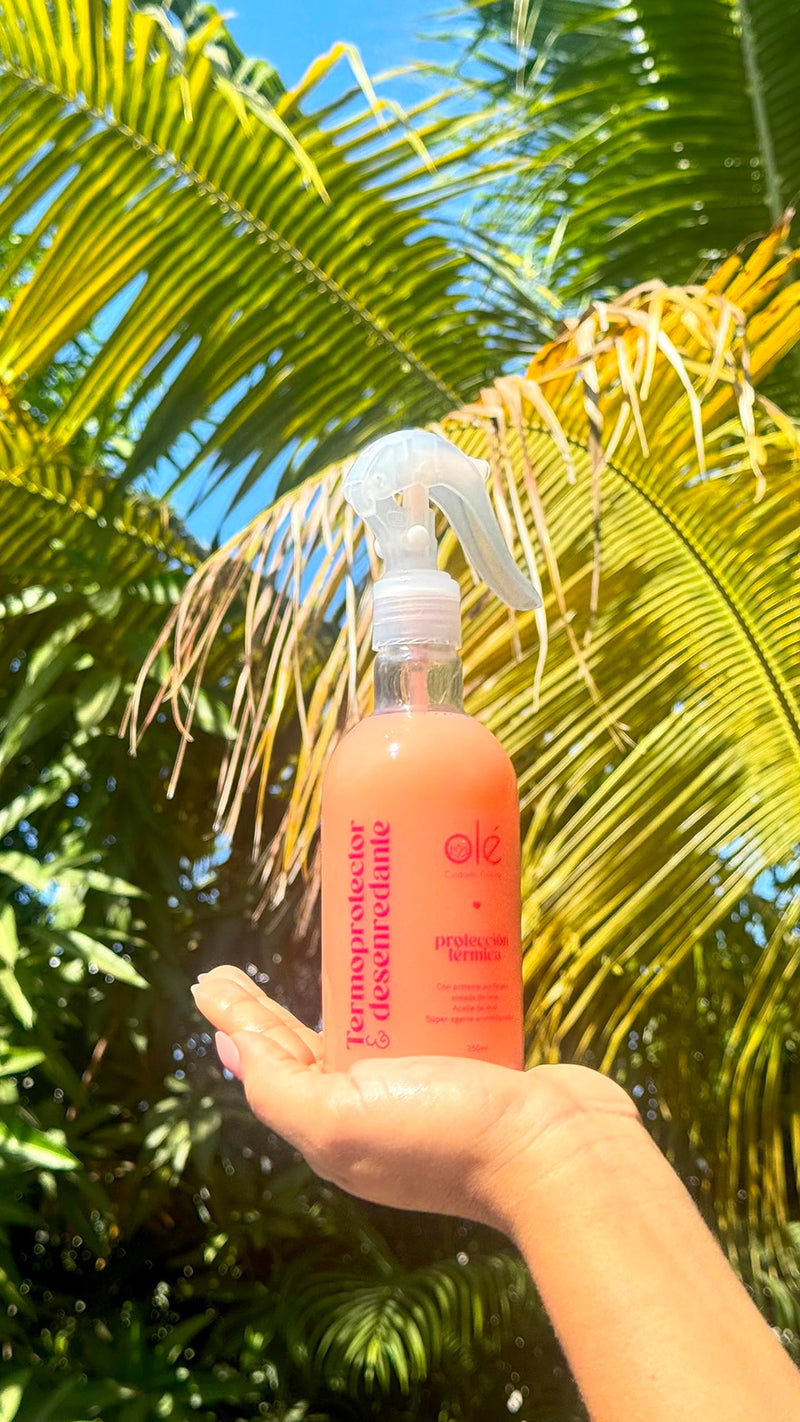 OLÉ Control & Shine Pack - Detangling Thermoprotector + Anti-Frizz Anti-Humidity Spray + Anti-frizz Styling Hair Slik Pestañina (Frizz Emergency)