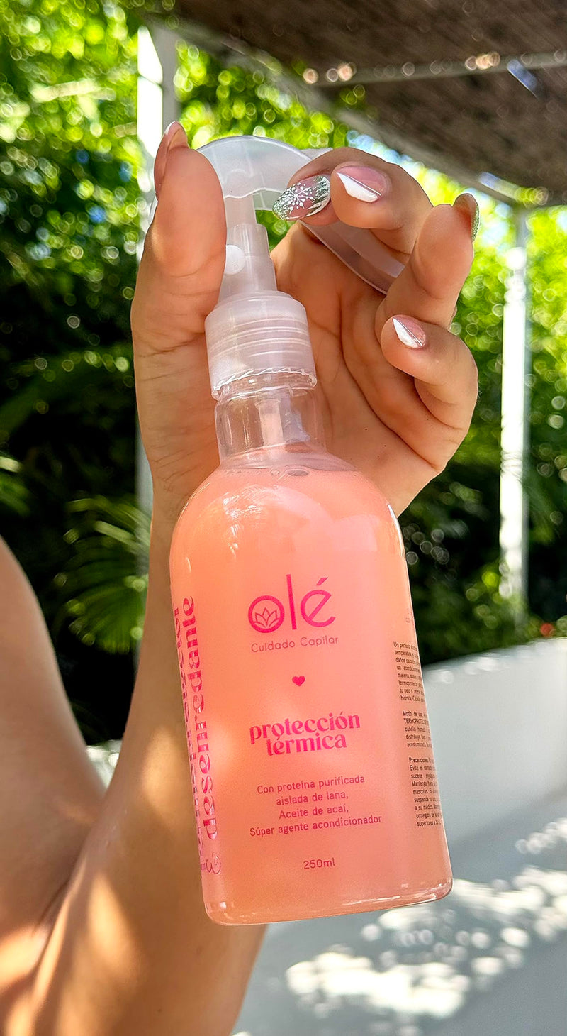 OLÉ Control & Shine Pack - Detangling Thermoprotector + Anti-Frizz Anti-Humidity Spray + Anti-frizz Styling Hair Slik Pestañina (Frizz Emergency)