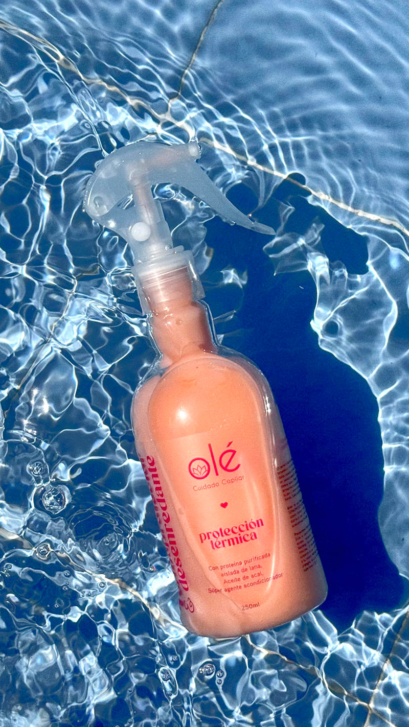 OLÉ Detangling Thermoprotector | Termoprotector capilar 250 ml, 100% Organic | Hair thermoprotector With Açaí Oil.