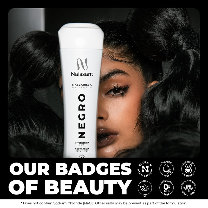 Naissant Cool Black Hair Toning Mask (Negro) 10.1 Fl