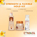 ETNIKER Curl Hair Care trio: Nourishing Shampoo, Deep Conditioning Mask & Curl Defining Foam | Cleanse, Hydrate, Detangle & Style | Coconut, Shea Butter, Acai, Flaxseed & Hyaluronic Acid | Sulfate-Fre