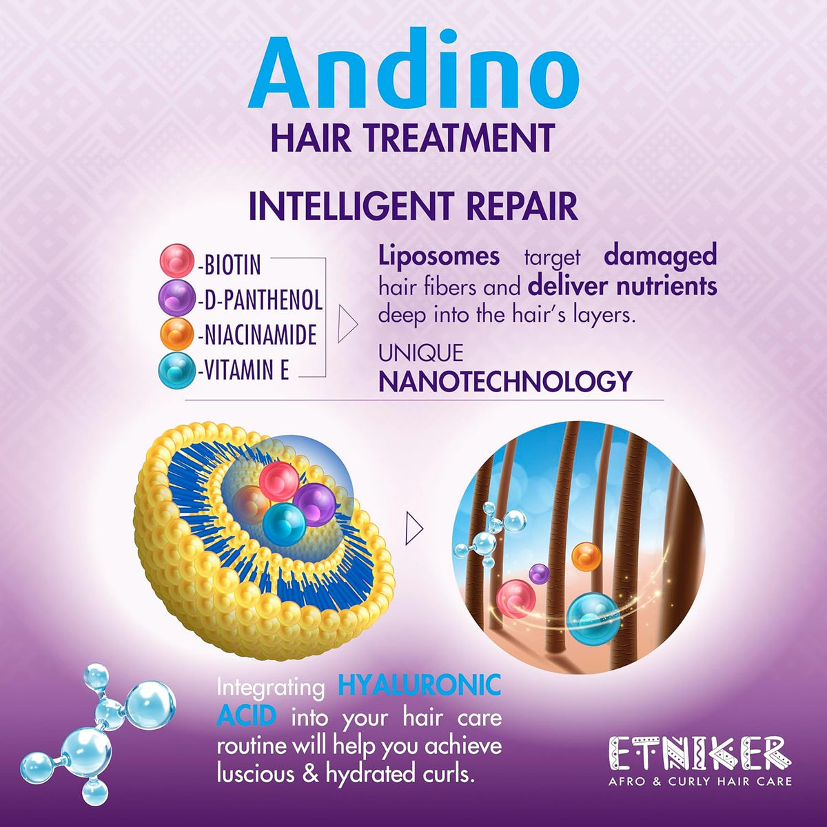 Etniker Andino + Hydroelixir Hair Care Bundle: 4-in-1 Hydrating & Repairing Treatment (35 oz) + Hydroelixir Natural Oils (Salt & Paraben-Free) for Curly, Dyed, Bleached Hair