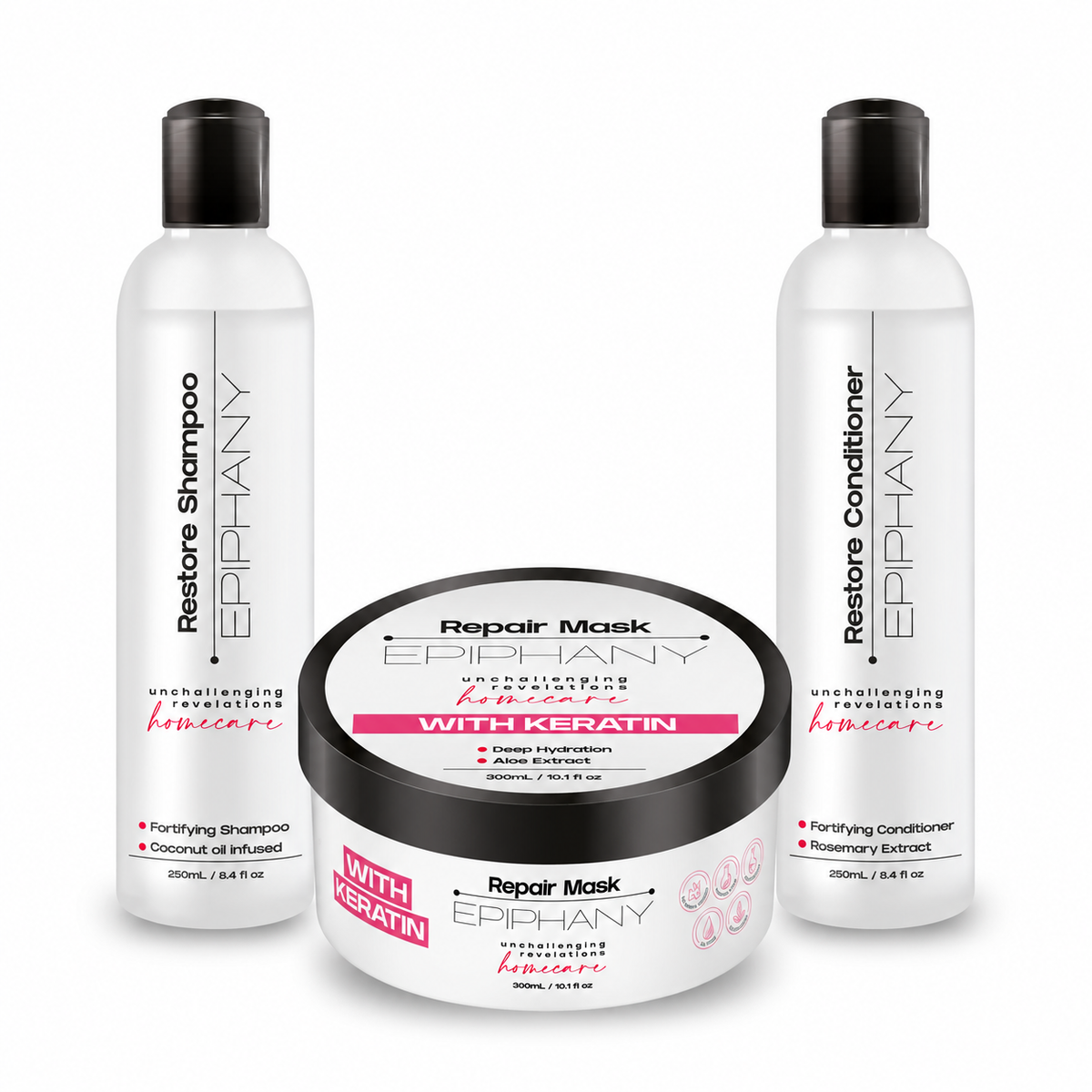EPIPHANY - Hydration, Repair & Shine Kit | Shampoo + Conditioner + Mask