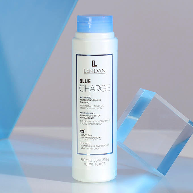 Lendan Anti-Orange Kit with Blue Pigments, Blue Charge Shampoo 300ml + Re-Charge Mask 500ml