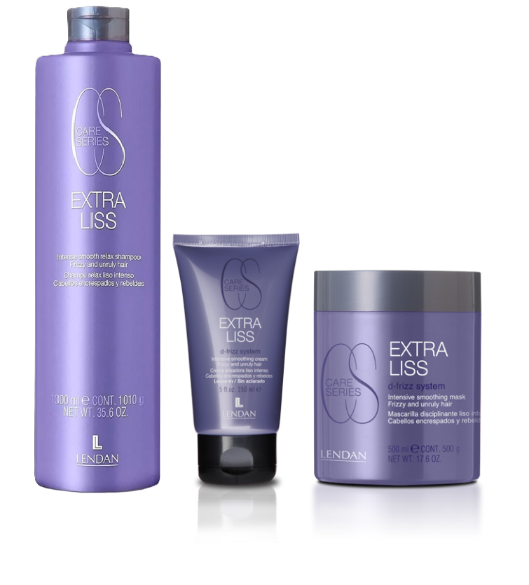 LENDAN - CS Extra Liss Intense Big Kit - Extra Liss Shampoo 1000ml + Straightening Cream 150ml + Extra Liss Mask 500ml