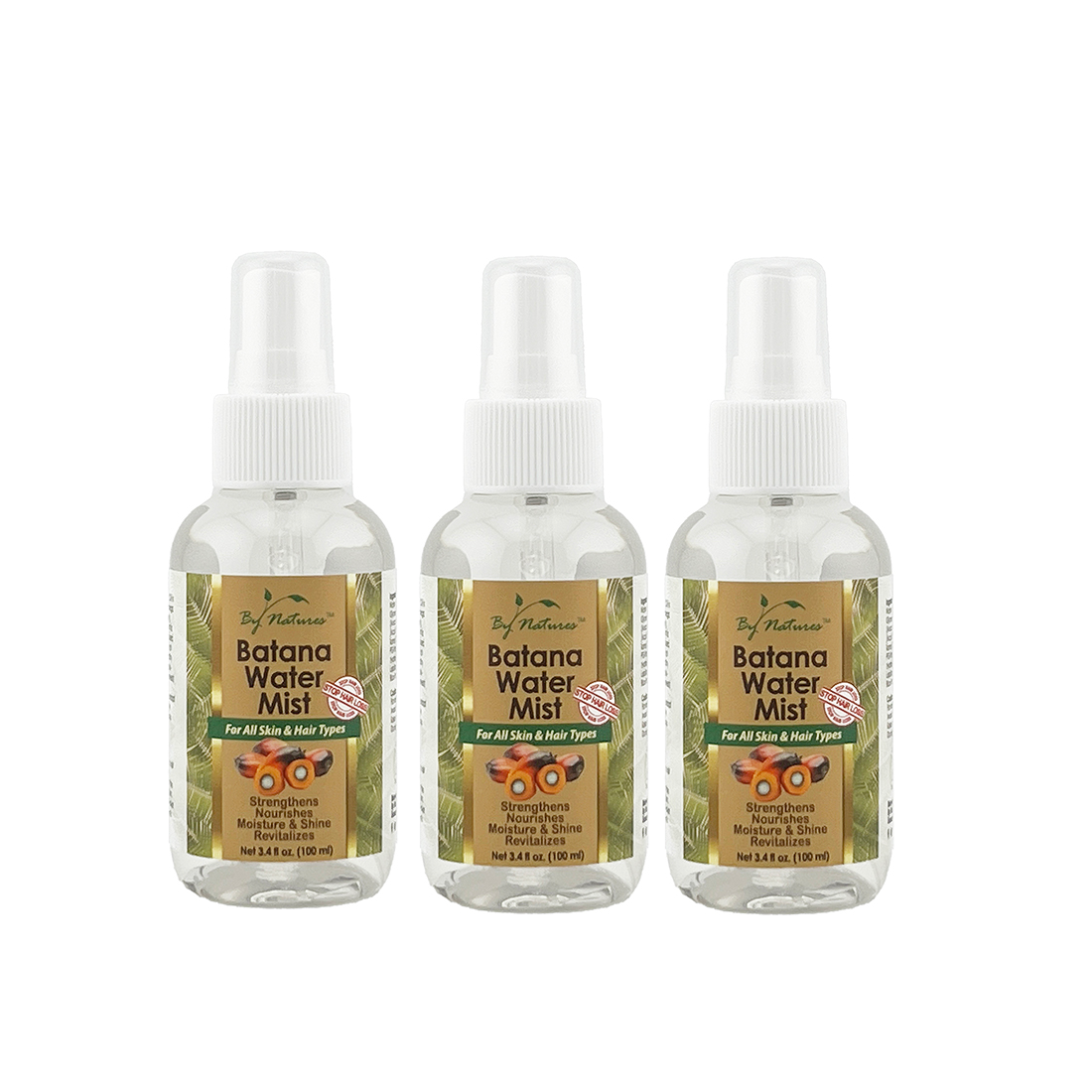 BY NATURES Batana Water Mist Travel Size 3.4 fl oz (3 PACK)