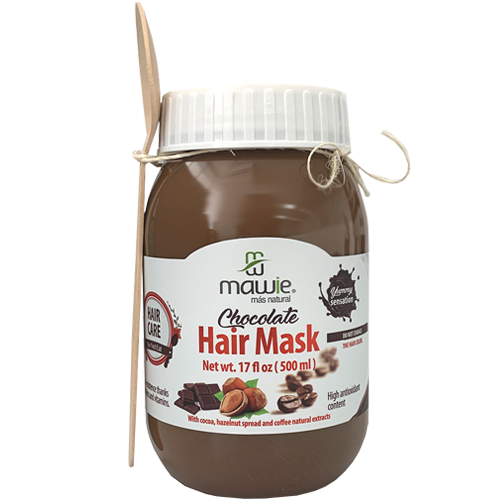 Mawie Chocolate Gourmet Hair Mask with Cocoa and coffee. Adds Moisture, shine, and strength 17 oz.