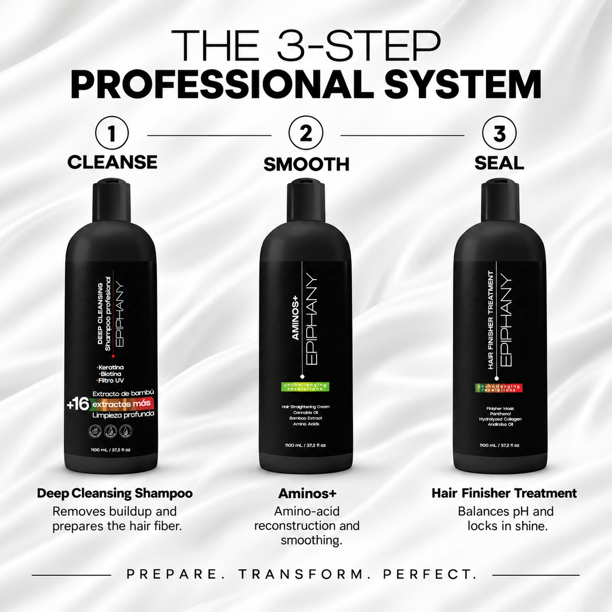 EPIPHANY - Aminos+ Professional Kit | Full Treatment Set | 1Ltr