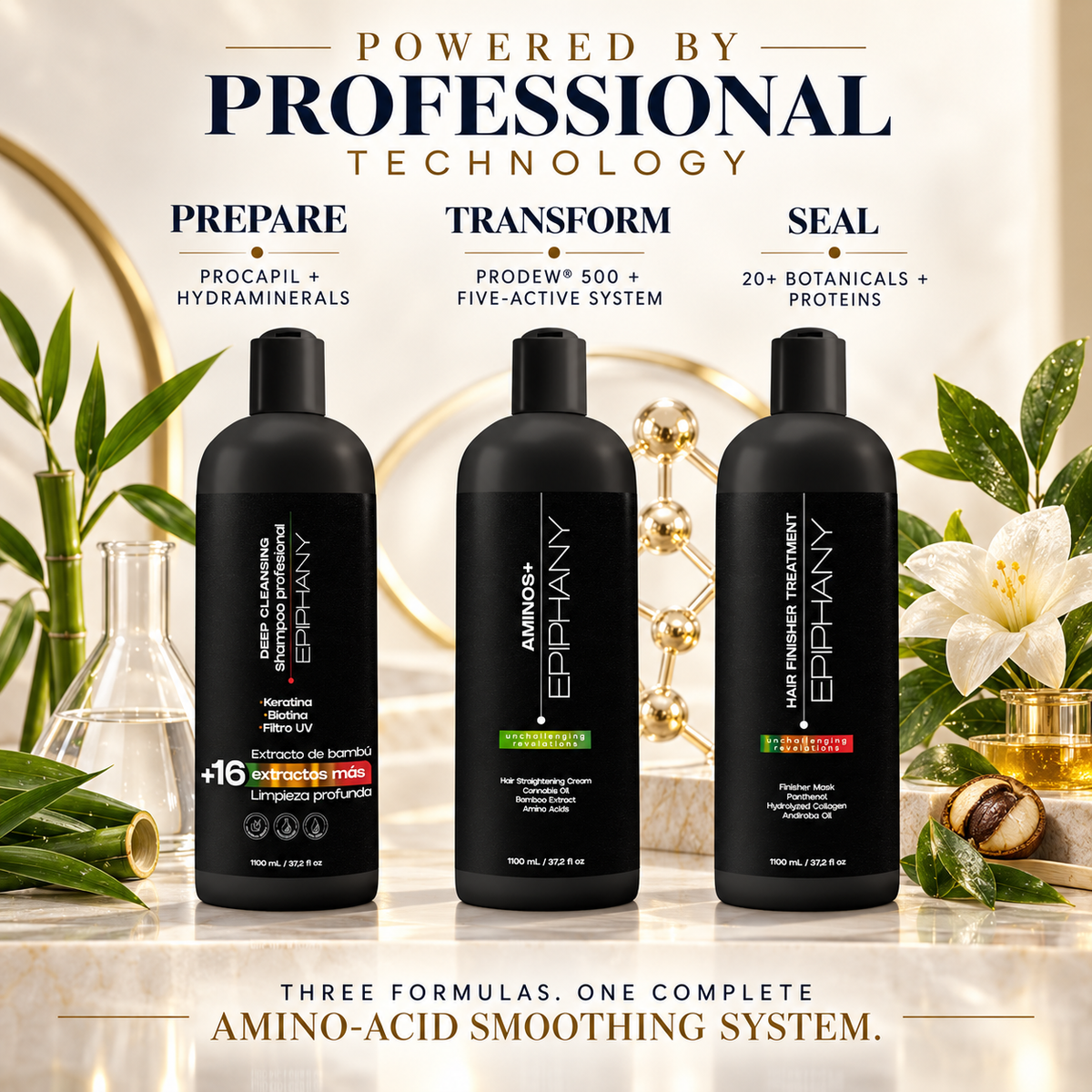 EPIPHANY - Aminos+ Professional Kit | Full Treatment Set | 1Ltr