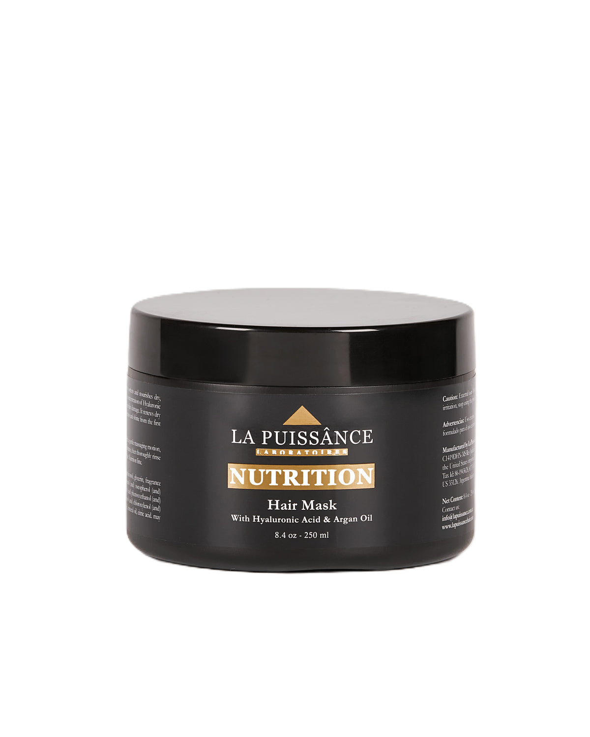 LA PUISSANCE Premium Argan Oil & Hyaluronic Acid Hair set with Shampoo & Mask – Deep Conditioning Anti-Frizz Duo for Dry & Damaged Hair – Intense Hydration, Shine & Repair