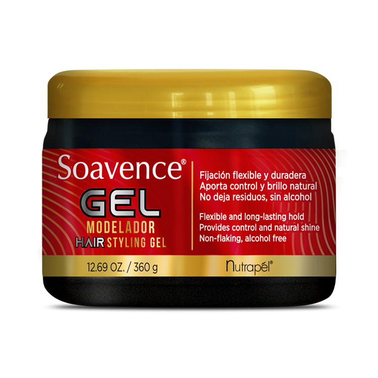 Nutrapel SOAVENCE Sculping Gel 12.69 oz. STRONG HOLD, Alcohol-Free - No white residues - Ultra-Shine