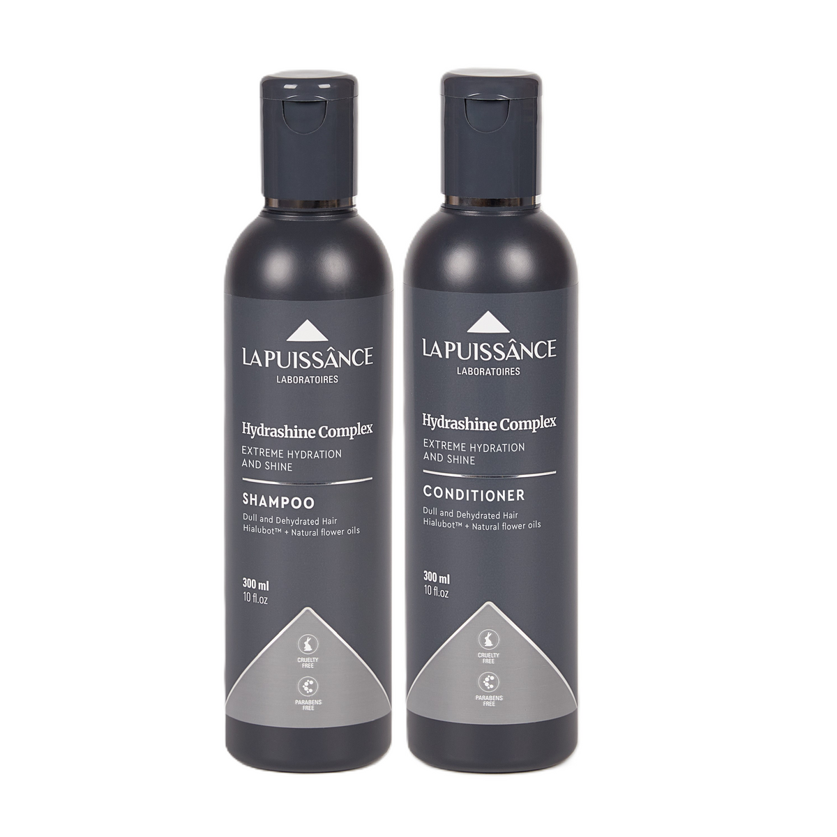 LA PUISSNCE Hydrashine Set – Shampoo + Conditoner| Deep Hydration, Shine & Anti‑Frizz | Hialubot™, Phytoqueratin™ & Natural Oils | Daily Use for Dry, Dull or Dehydrated Hair | 10 fl oz Each