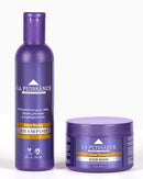 LA PUISSANCE Silver Toning Purple Hair Care Set - Shampoo and Hair Mask Bundle for Blonde Hair & Gray or white Hair - Neutralizes Brassiness, Adds Shine, Hydrates for Home and Salon Use