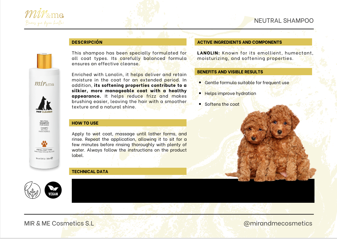 MIR&ME Moisture Care Kit for Dogs – Hydrating Shampoo & Conditioner Set for Dry Coats