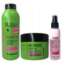 MySalon 3x Keratin Straightening Smoothing Set, Shampoo + Mask + Triple Keratin Spray