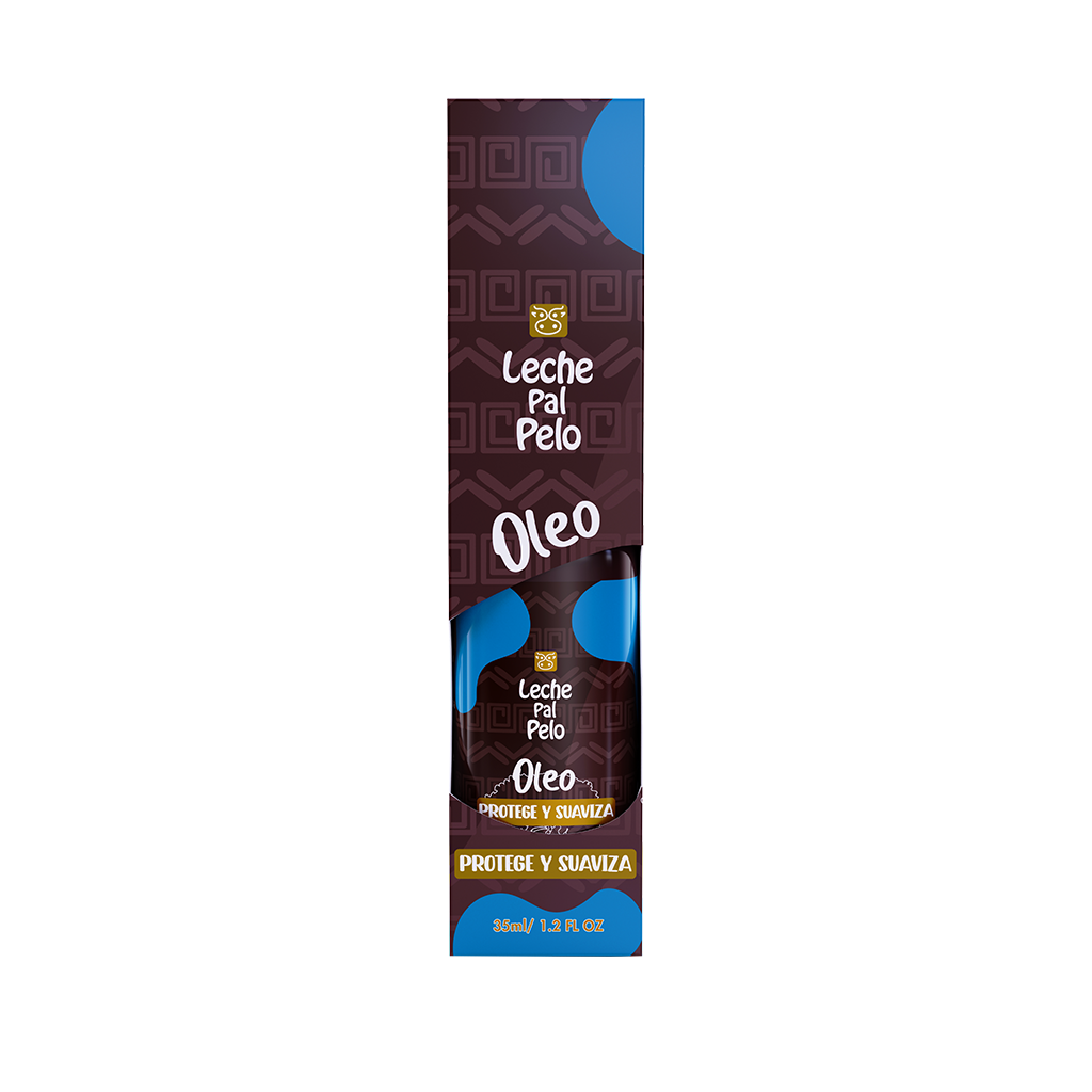 Leche Pal Pelo Hair Oil Treatment with Shea Butter, Macadamia, Argan & Coconut - For Split Ends- Frizzy & Damaged Hair - Repair Serum. 1.2 fl. oz