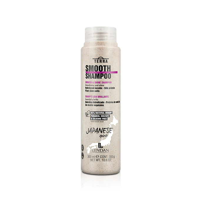 LENDAN Terra Smooth Shampoo – Softening & Shine‑Enhancing Shampoo with Hydrolyzed Keratin, Silk Protein & Plant Stem Cells – Anti‑Frizz, Gentle Cleansing – 300 ml