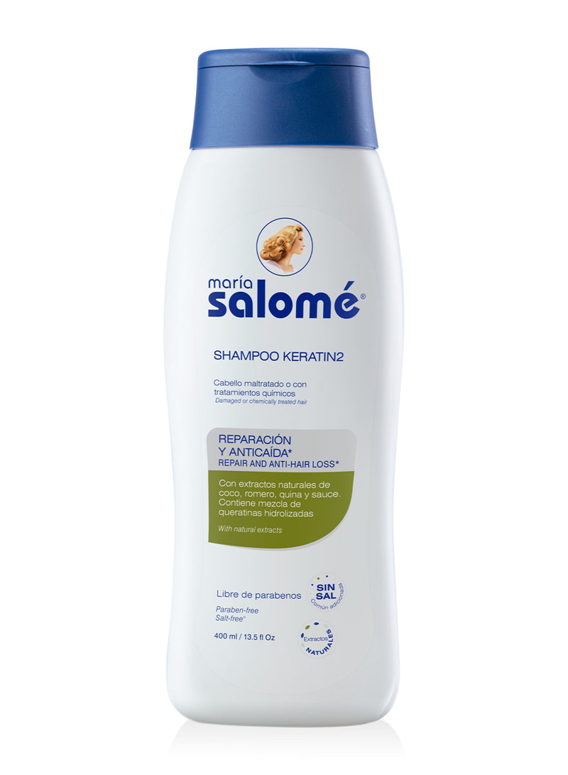 Maria Salome Keratin 2 Hair Shampoo Dual Repair 13.5 fl.oz. | Shampoo Queratina Doble Reparacion