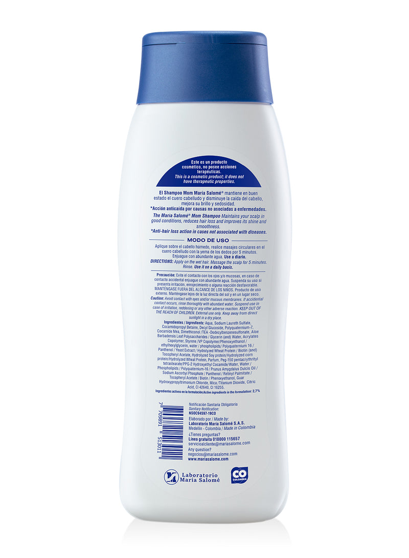 Maria Salome Shampoo MOM Prevencion Caida Y Nutricion del Cabello 400ml