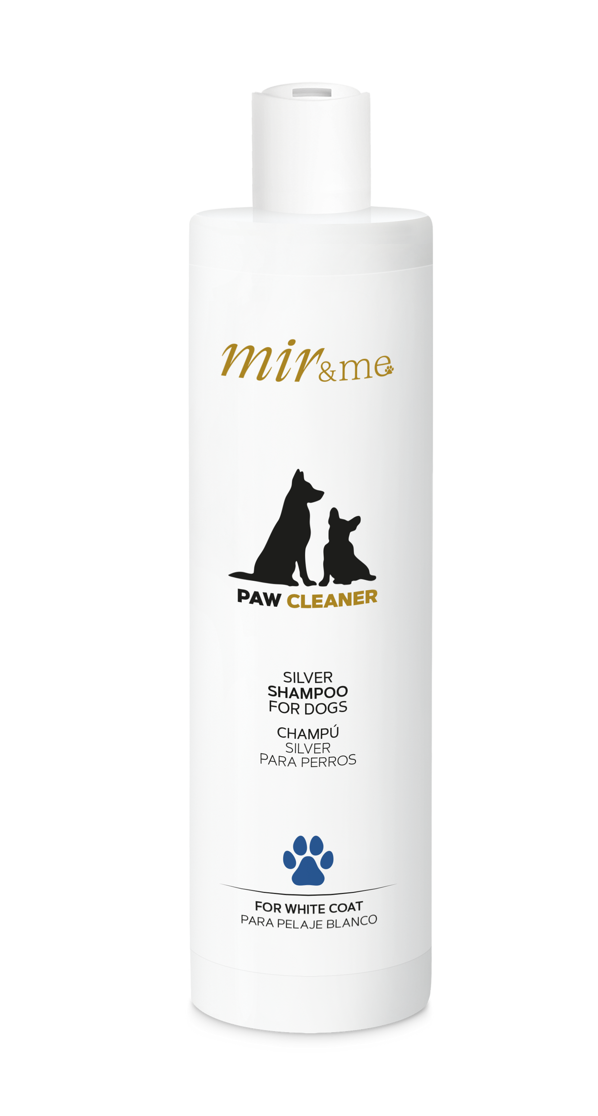MIR&ME Silver Coat Care Kit for Dogs – Anti‑Yellowing Blue Pigment Shampoo & Conditioner Set for White Coats