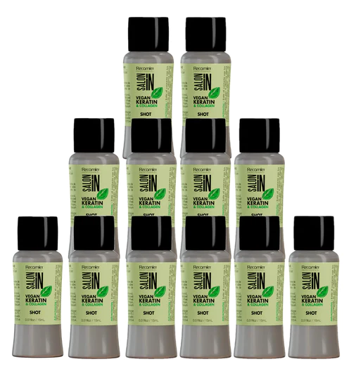 Recamier Salon In Nano Keratin Shot · Ampollas capilares · 0.5 oz · 15 ml · paquete de 12