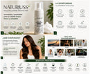 NATURJUSS Micellar Cleansing Foam for Hair, No-Rinse, Odor Control, Heat Protection, Lightweight Hydration, Suitable for Beard
