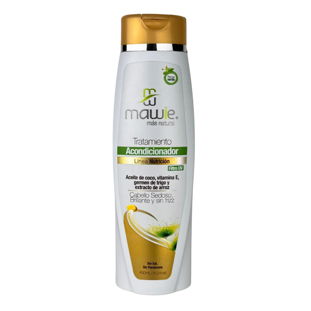 MAWIE Nutrition Conditioner with Coconut Oil, Vitamin E & Wheat Germ – Deep Hydration, UV Protection & Shine – 450 ml