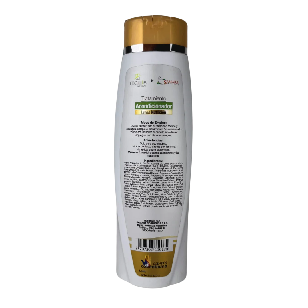 MAWIE Nutrition Conditioner with Coconut Oil, Vitamin E & Wheat Germ – Deep Hydration, UV Protection & Shine – 450 ml