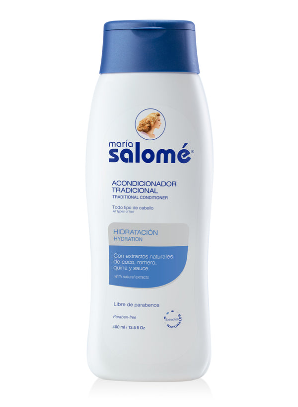 Maria Salome Traditional Hair Conditioner With Natural Extracts 13.5 fl.oz. | Acondicionador Tradicional hidratante para el Cabello