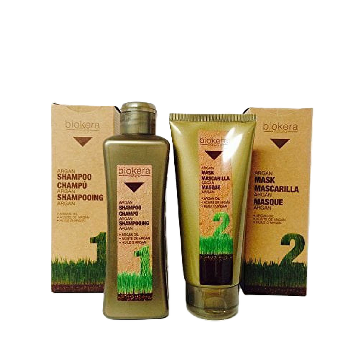 SALERM Biokera Argan Duo – Argan Shampoo 300 ml + Argan Mask 200 ml | Hydration, Shine & Repair | Natural Argan Oil + Keratin