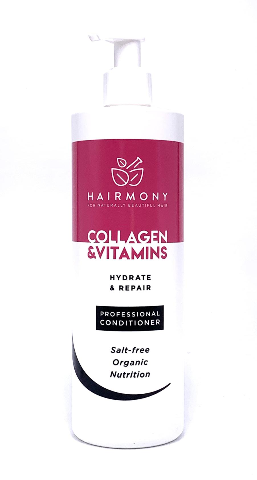 Hairmony Professional Hair Kit for Strengthening & Damaged Hair, Absolute Repair Shampoo + Collagen & Vitamins Conditioner - Kit Shampoo Absolute Repair y Acondionador de Colageno y Vitaminas para el cabello