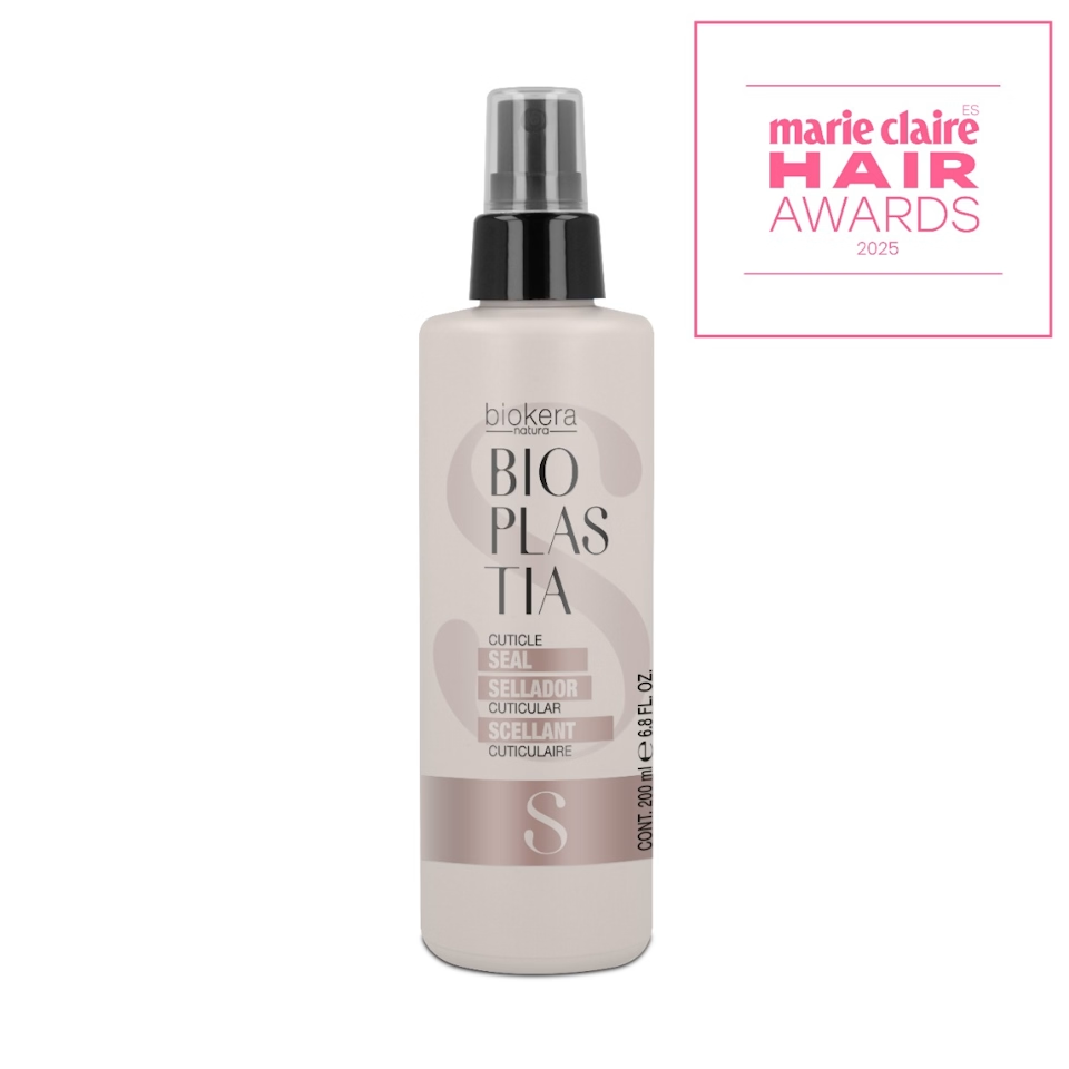 SALERM - Hair Cuticular Sealant Spray - Biokera Bioplastia - 200 ml  – Anti‑Frizz Cuticle Protector with Flexible Polymers | Intense Shine, Humidity Resistance & Heat Protection up to 200°C